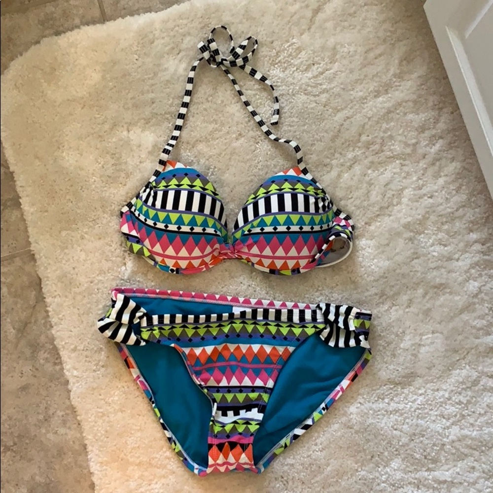 Target xhilaration bathing suit bikini halter